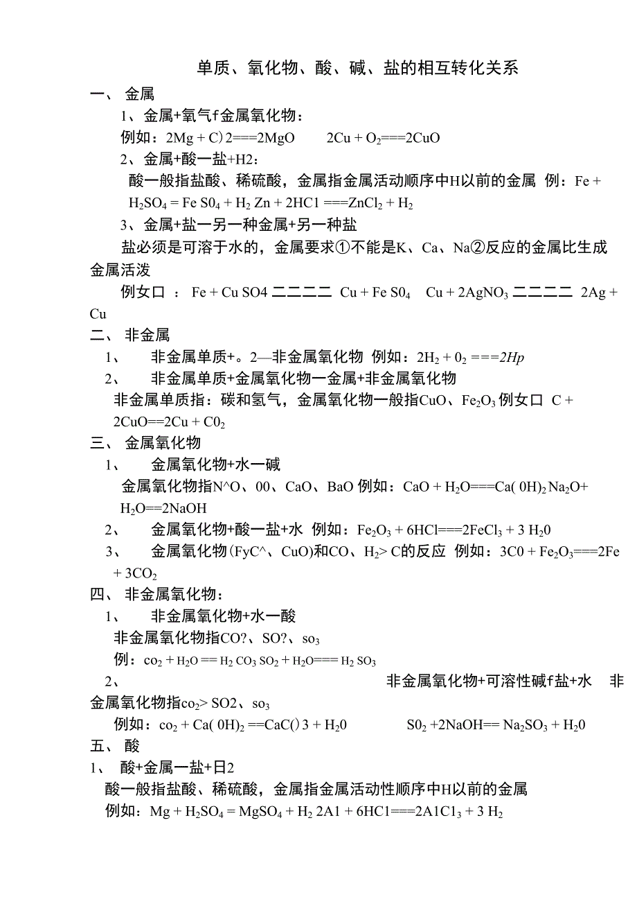单质氧化物酸碱盐的相互转化关系_第1页