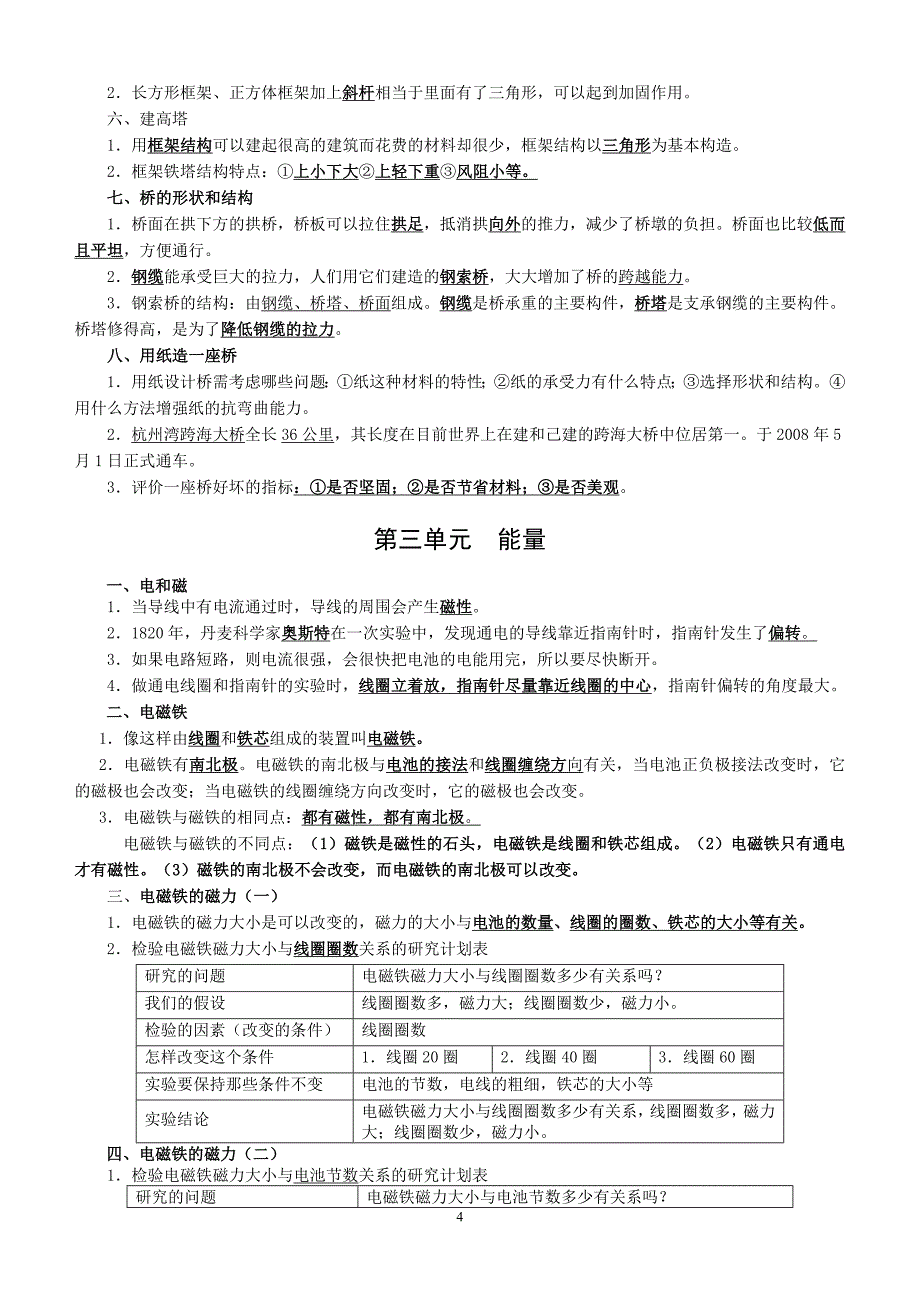 教科版小学六年级科学上册复习资料【2014年精排】_第4页