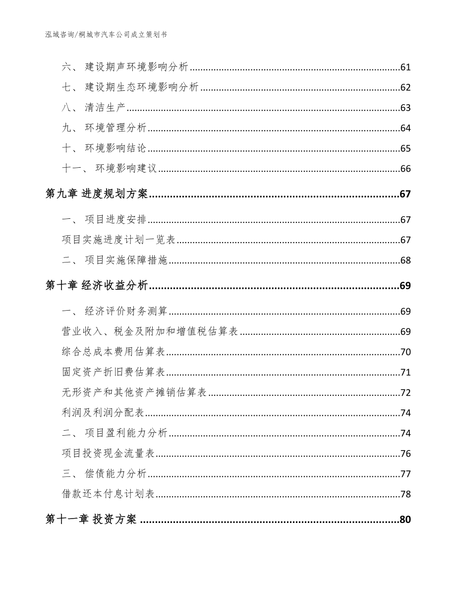 桐城市汽车公司成立策划书【模板参考】_第4页