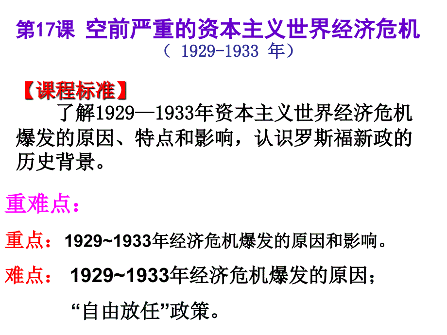 课空前严重的资本主义世界经济危机z课件_第1页