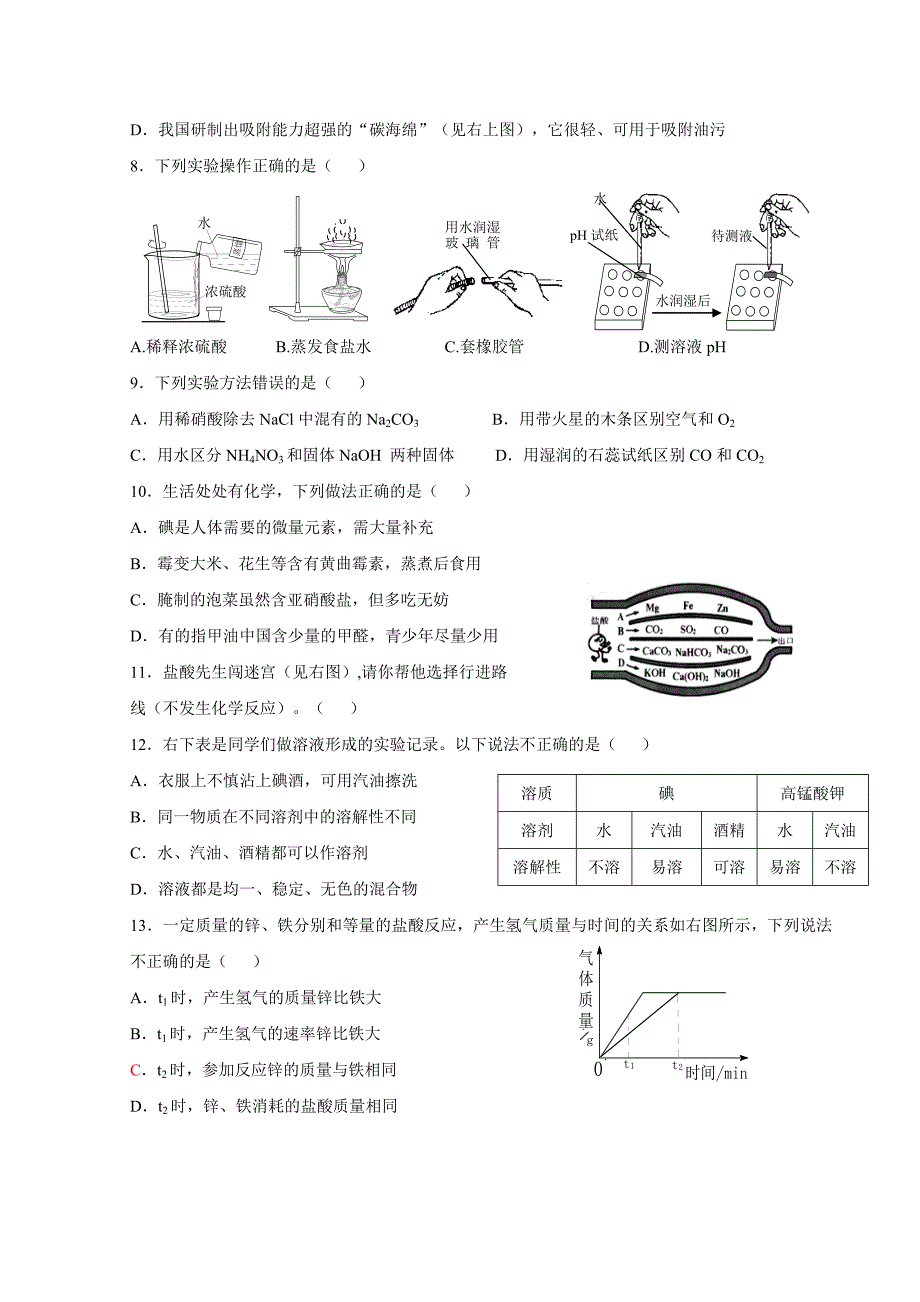 2013年广东省中考化学题及参考答案(完美word).doc_第2页