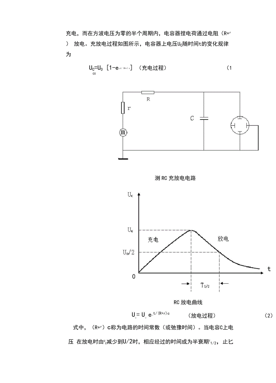 长江大学物理实验报告RCRLC电路的暂态过程_第2页