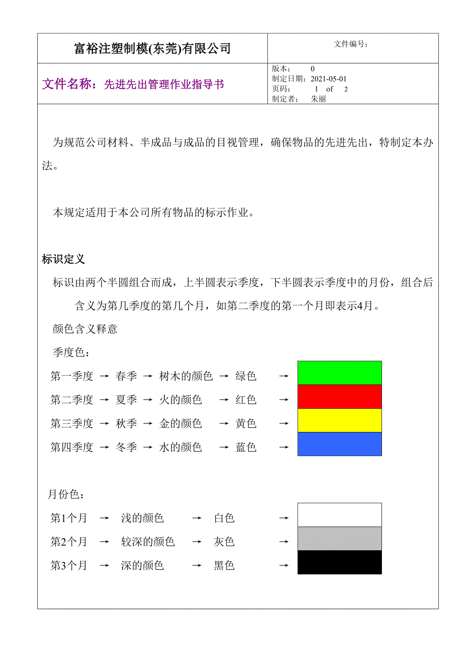 先进先出颜色标识与使用方法仓库物料先进先出管理规定_第2页