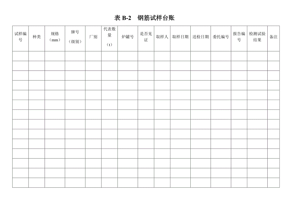 钢筋原材试验台账_第1页