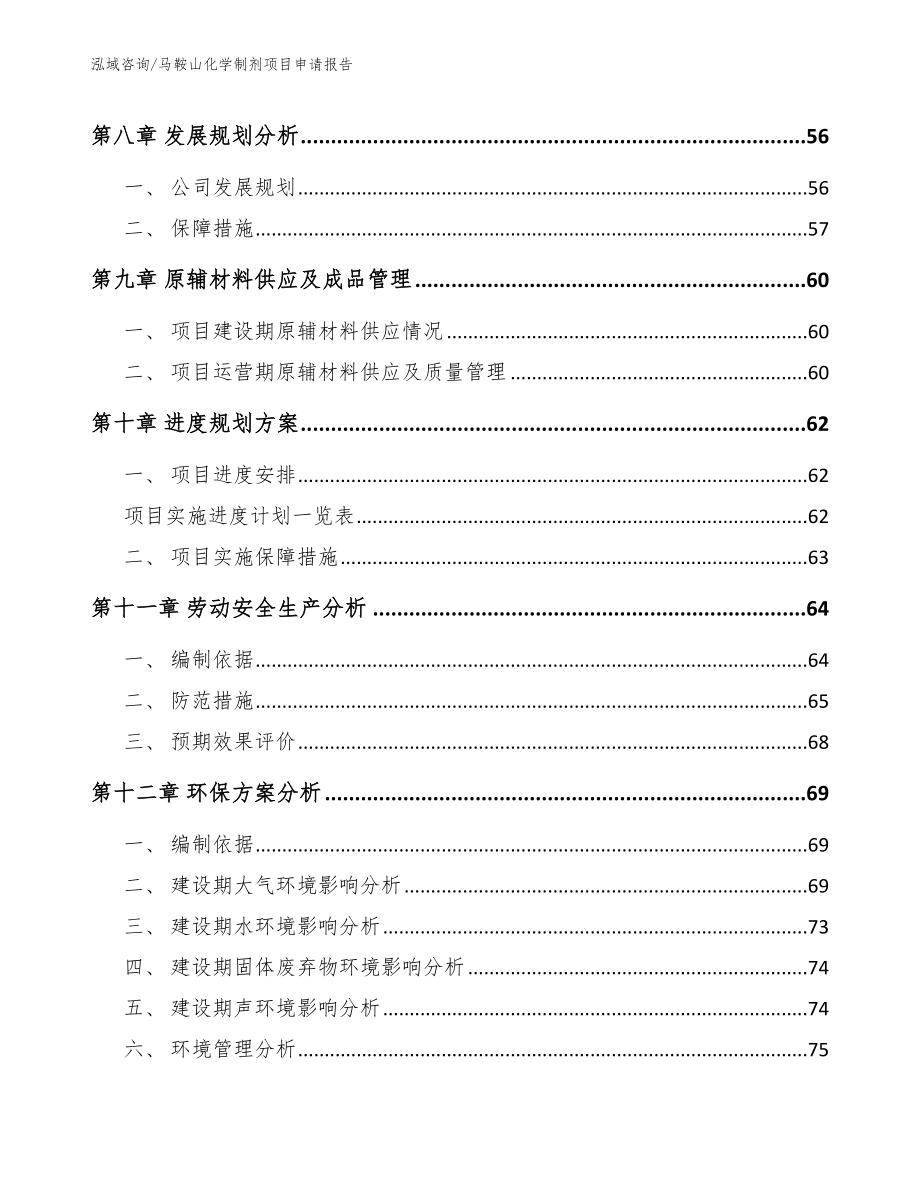 马鞍山化学制剂项目申请报告_第3页