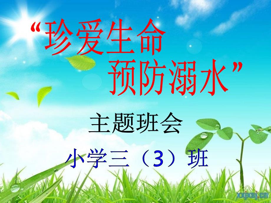 小学三年级（3）班《预防溺水》主题班会_第1页