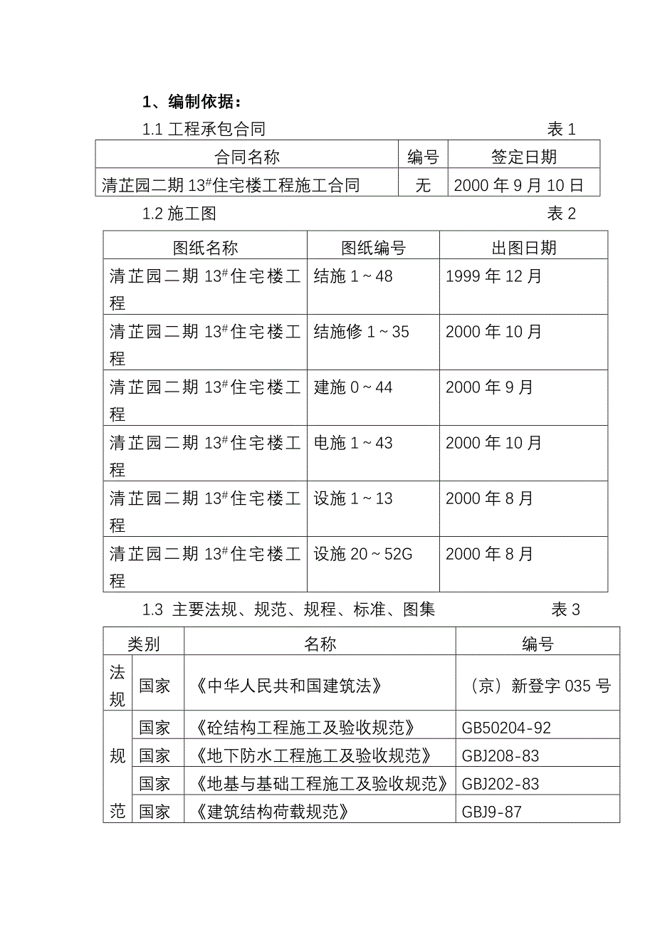 清芷园13号楼施组施工组织设计方案_第1页