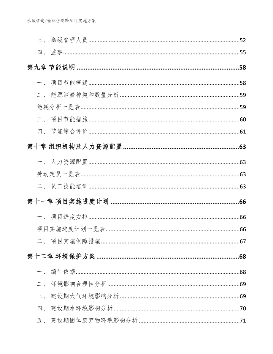 榆林仿制药项目实施方案【参考范文】_第4页