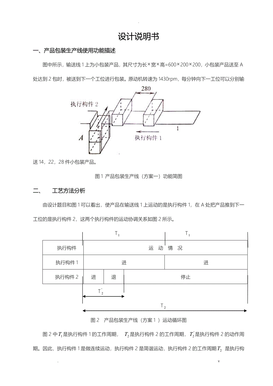 产品包装生产线设计——课程设计报告说明书_第2页
