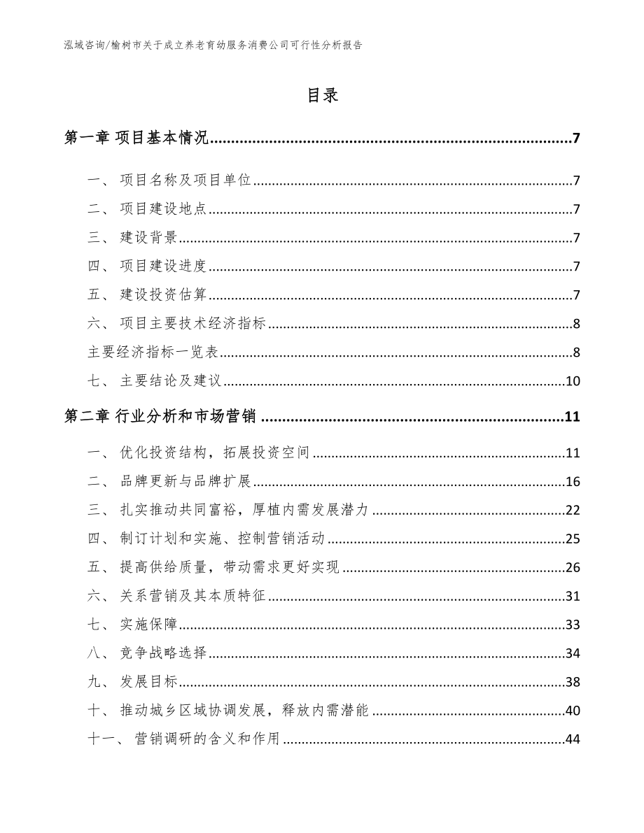 榆树市关于成立养老育幼服务消费公司可行性分析报告_第3页