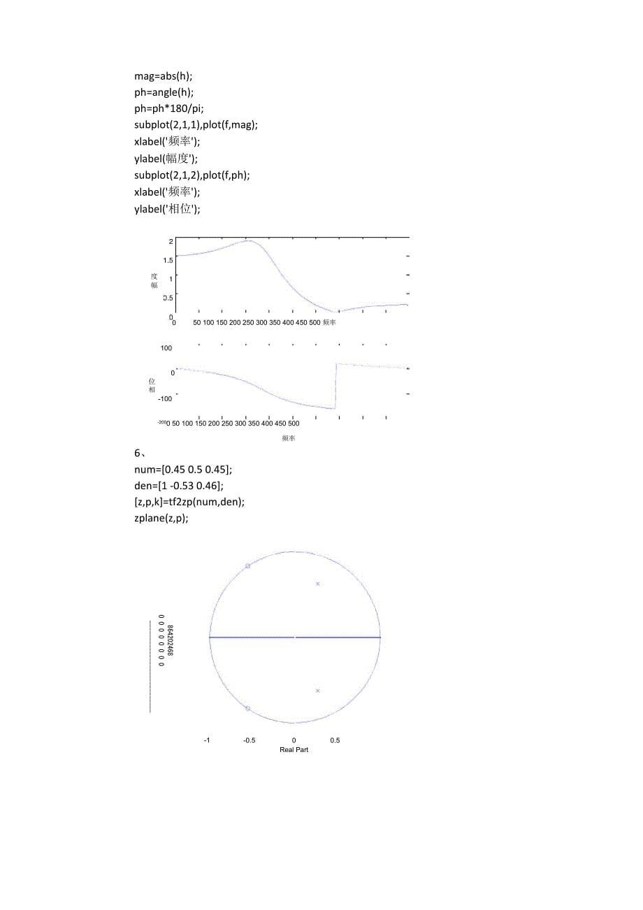 离散系统频率响应和零极点分布_第5页