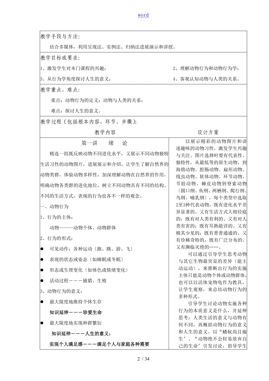 动物行为学教案设计(最新)_第3页