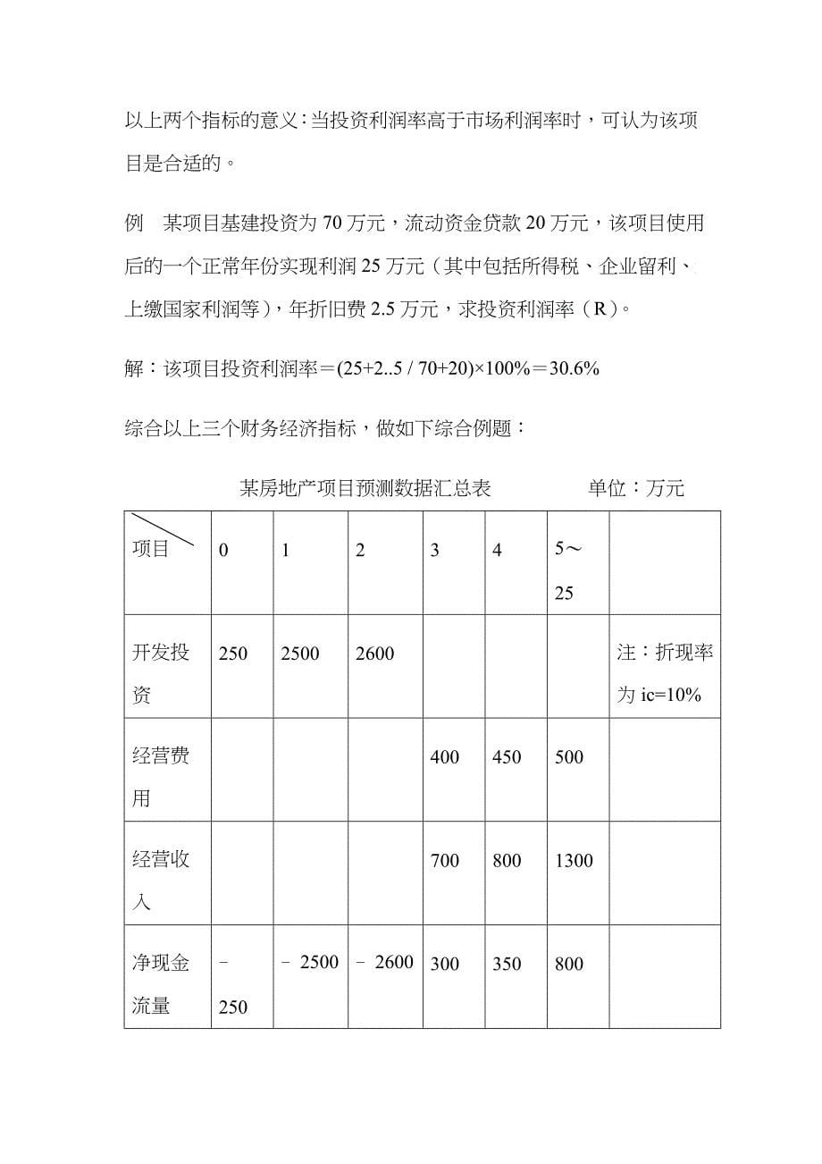 房地产财务盈利能力分析4_第5页