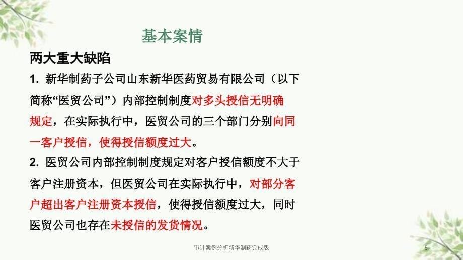 审计案例分析新华制药完成版课件_第5页