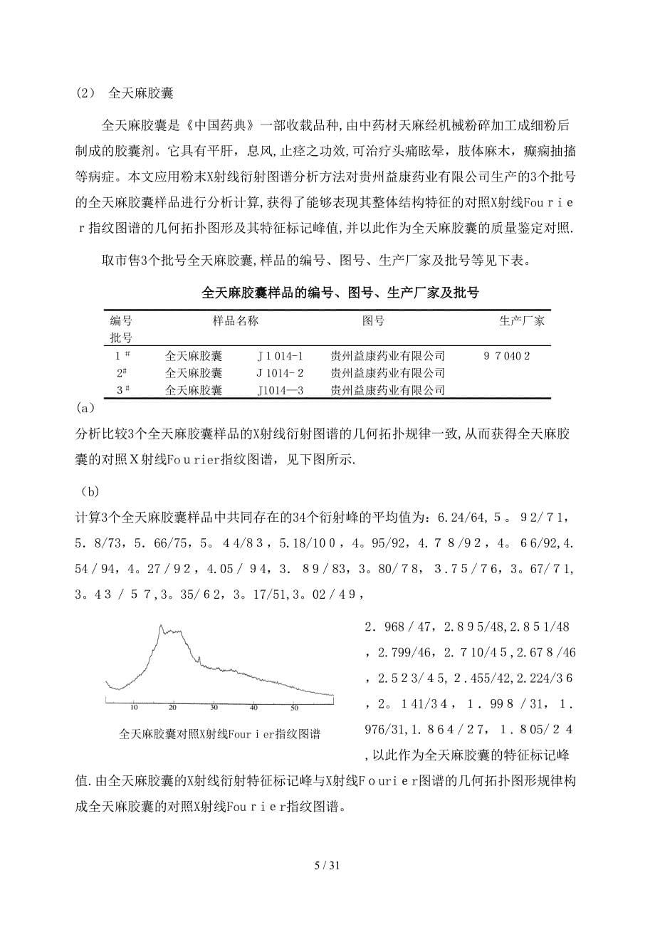 复杂体系中成药的X射线付里叶_第5页