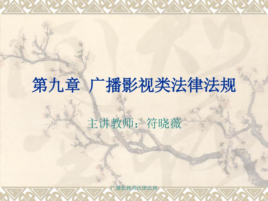 广播影视类法律法规课件_第1页