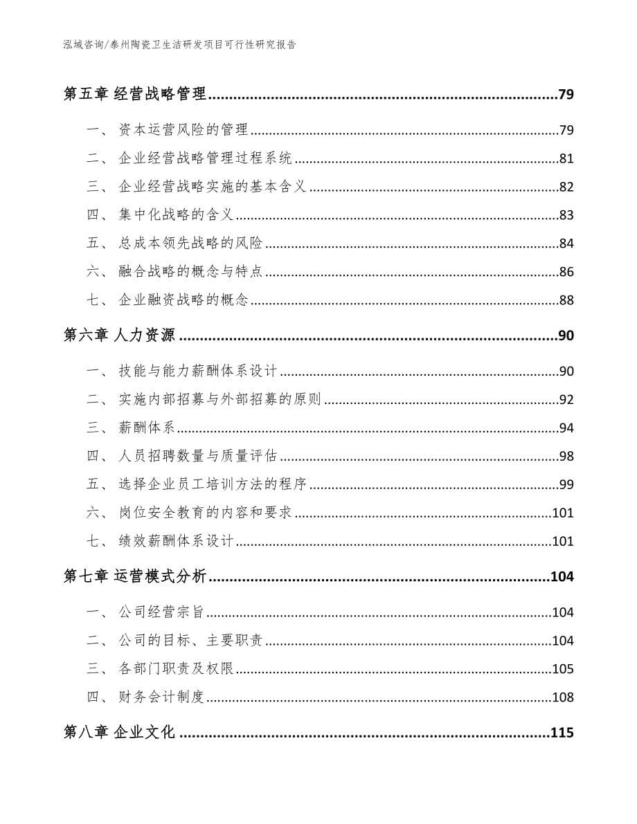 泰州陶瓷卫生洁研发项目可行性研究报告_模板范本_第5页