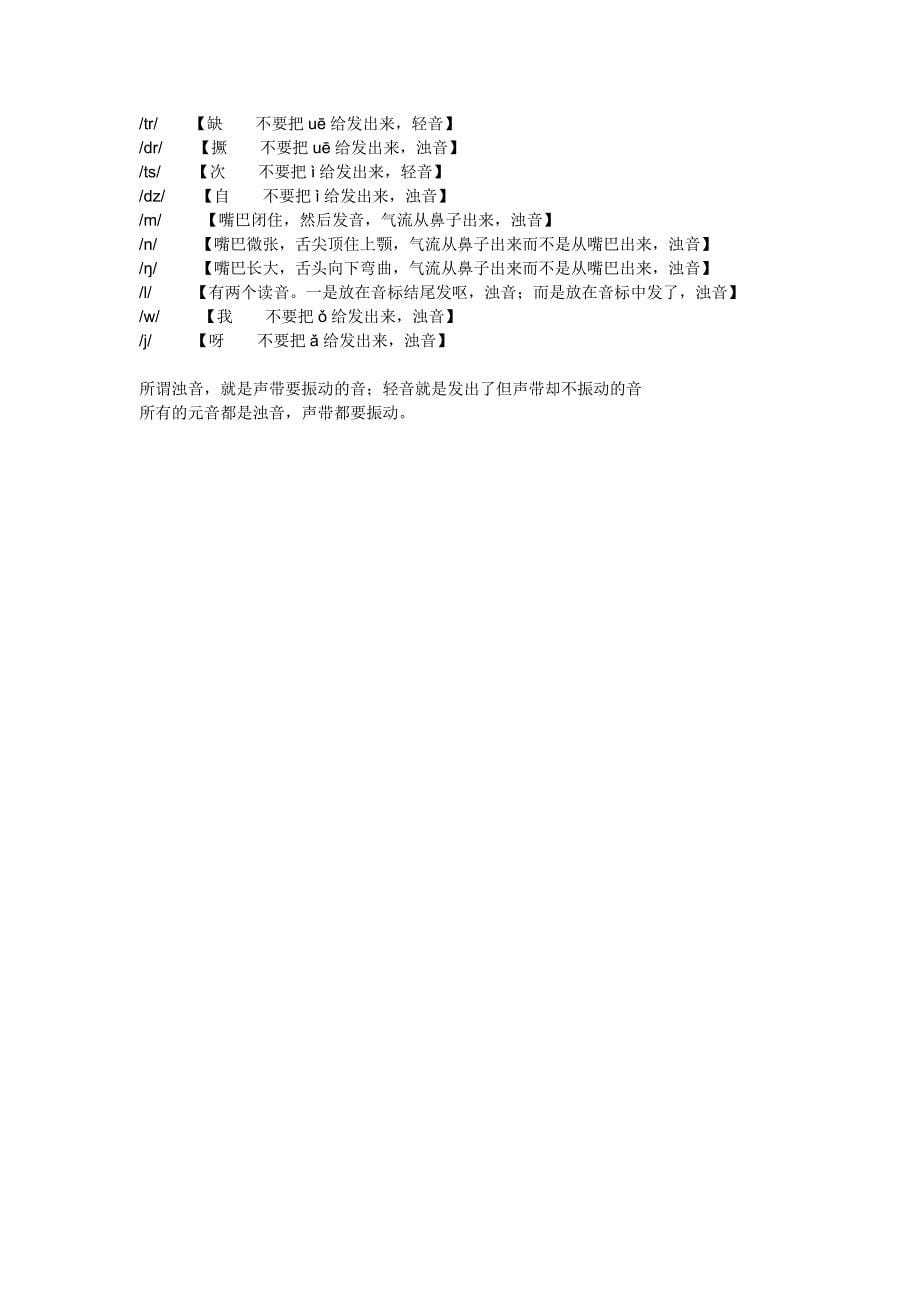 初中英语音标发音表及发音规则_第5页