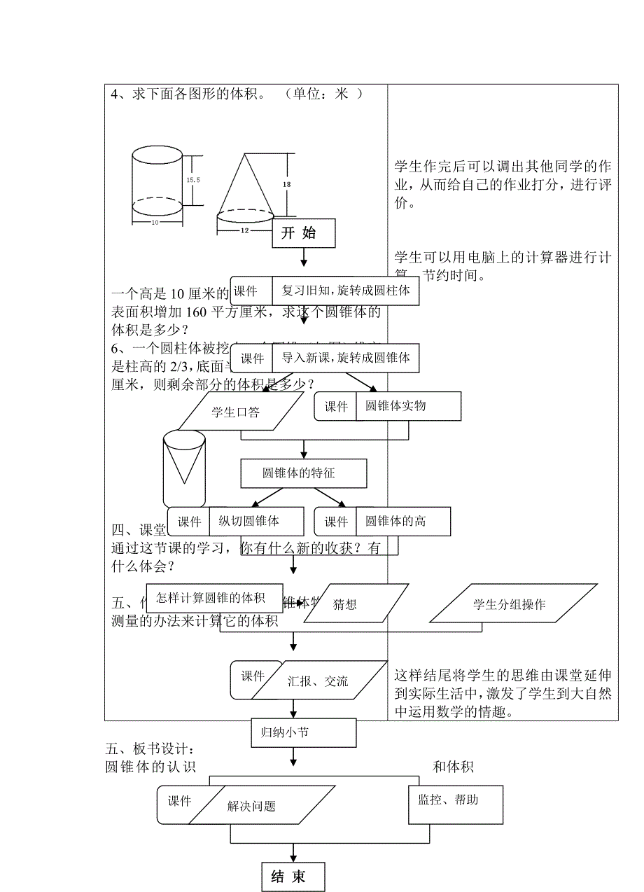 圆锥的认识和体积教学设计（杨洁）.doc_第4页