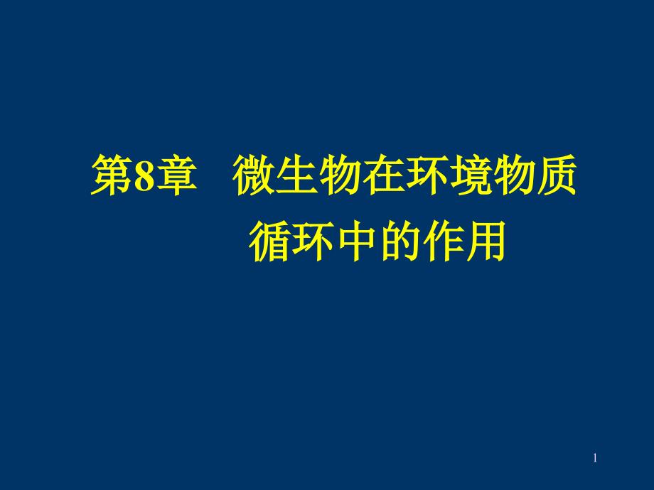 CH8微生物在环境物质循环中的作用_第1页