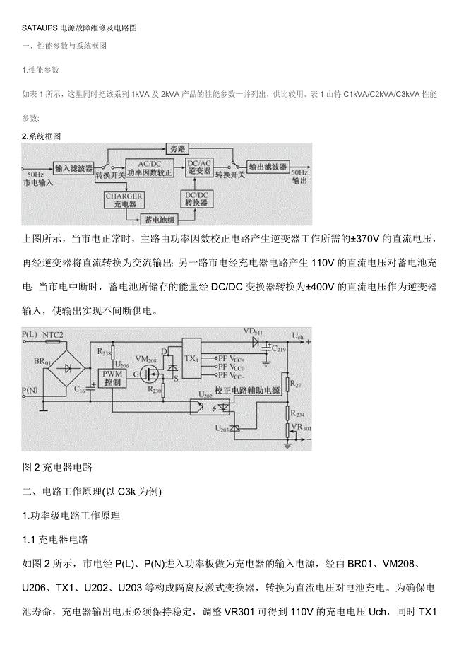山特SATAUPS电源故障维修及电路图