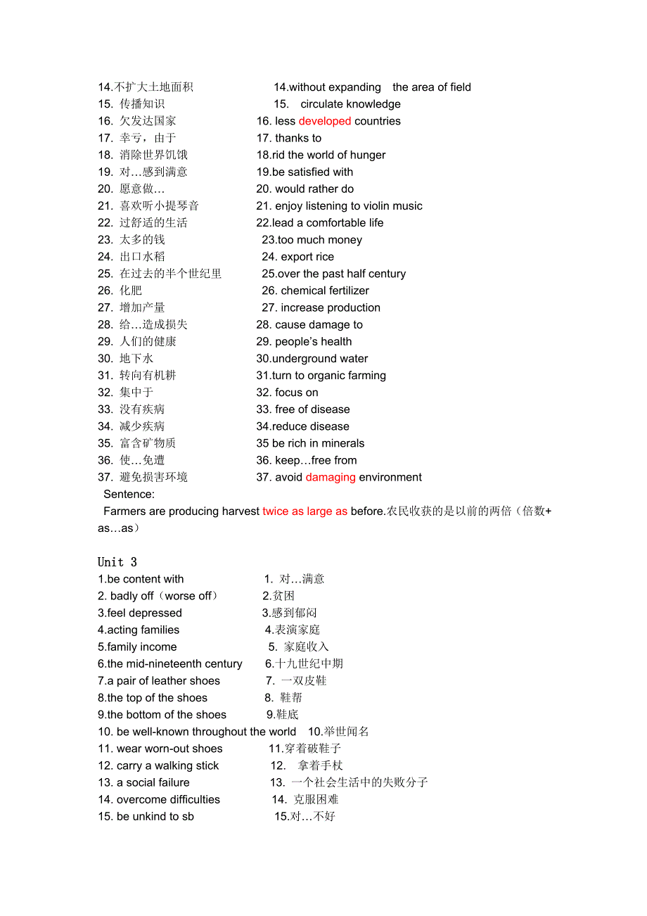 人教版高二英语必修4短语及重点句子.doc_第3页