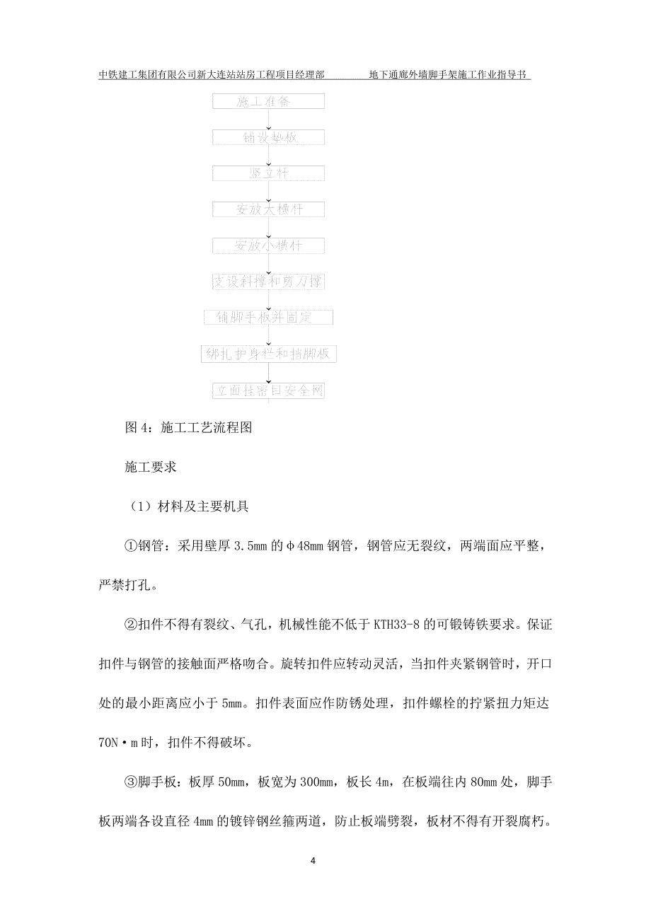 地下通廊外墙脚手架工程作业指导书_第4页