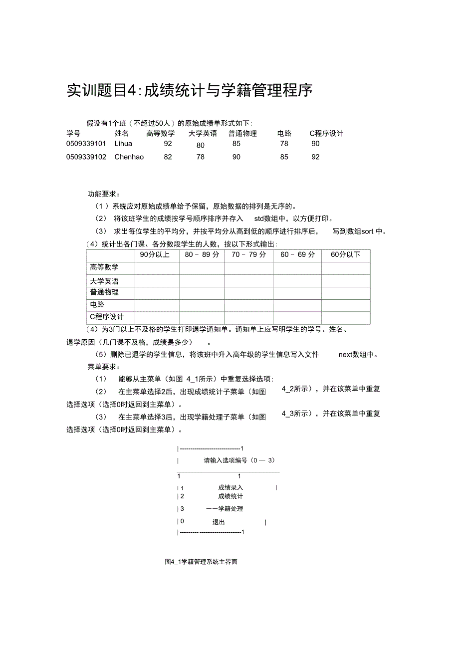 C语言实训题目_第4页