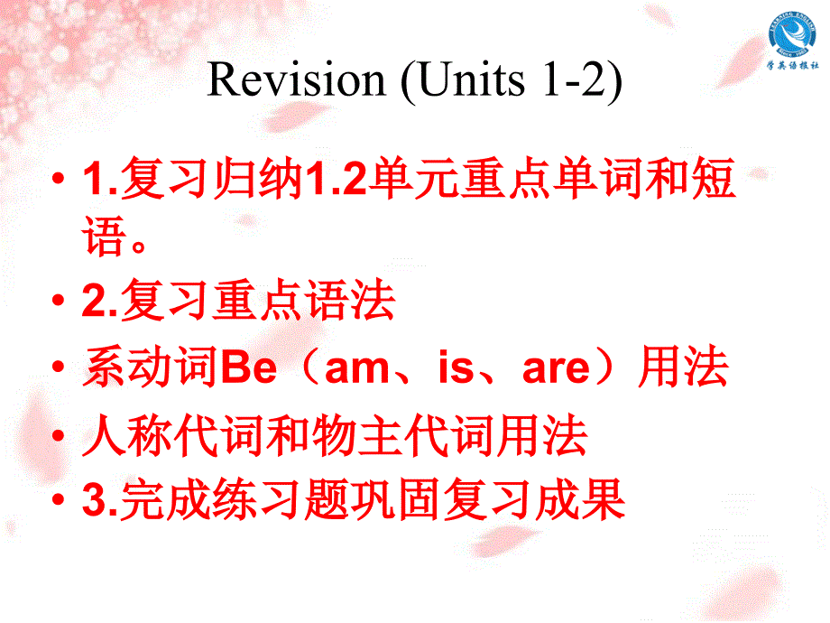 冀教版七年级英语上册期末复习课件第12单元_第1页