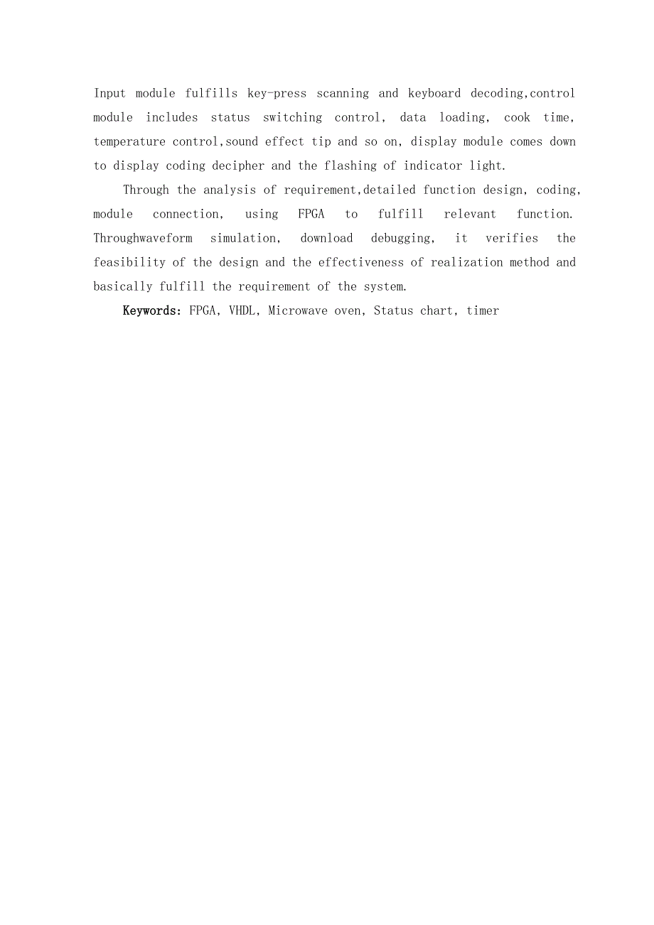 毕业论文可编程微波炉控制器设计说明_第2页