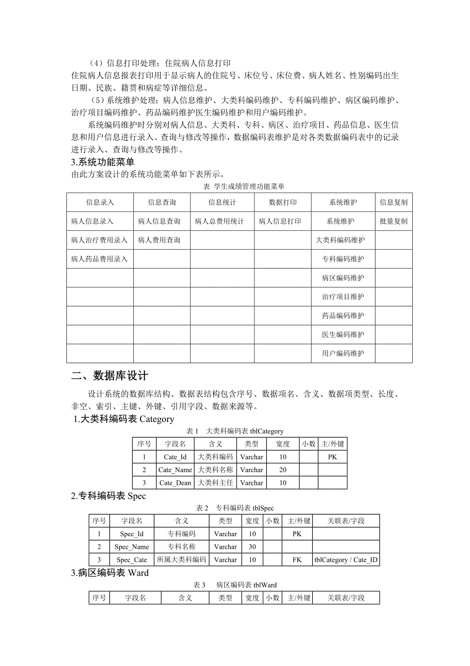 医院管理系统课程设计方案_第2页