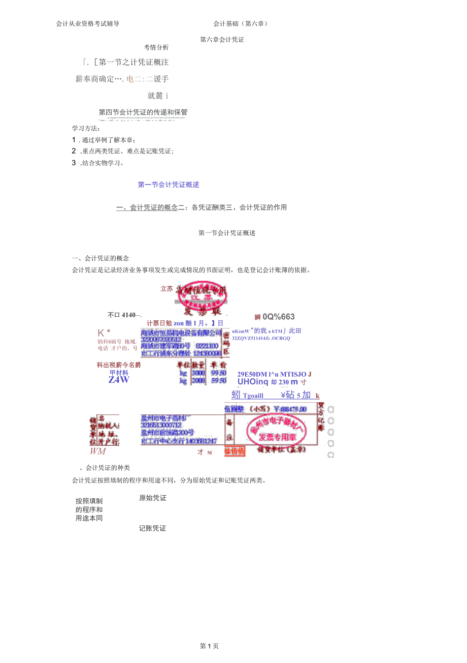 2015年会计基础第六章讲义详解_第1页