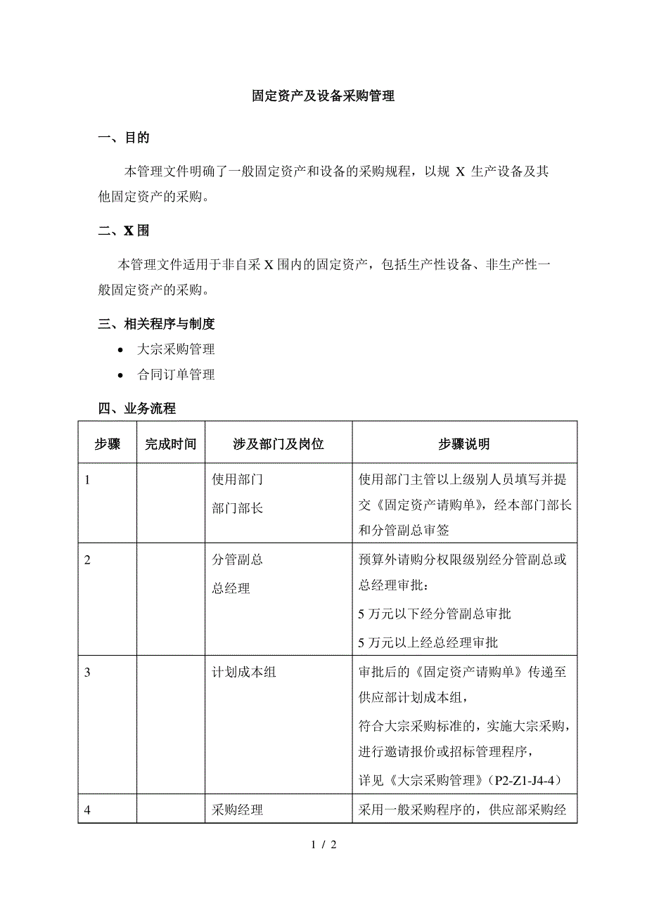 固定资产及设备采购管理_第1页