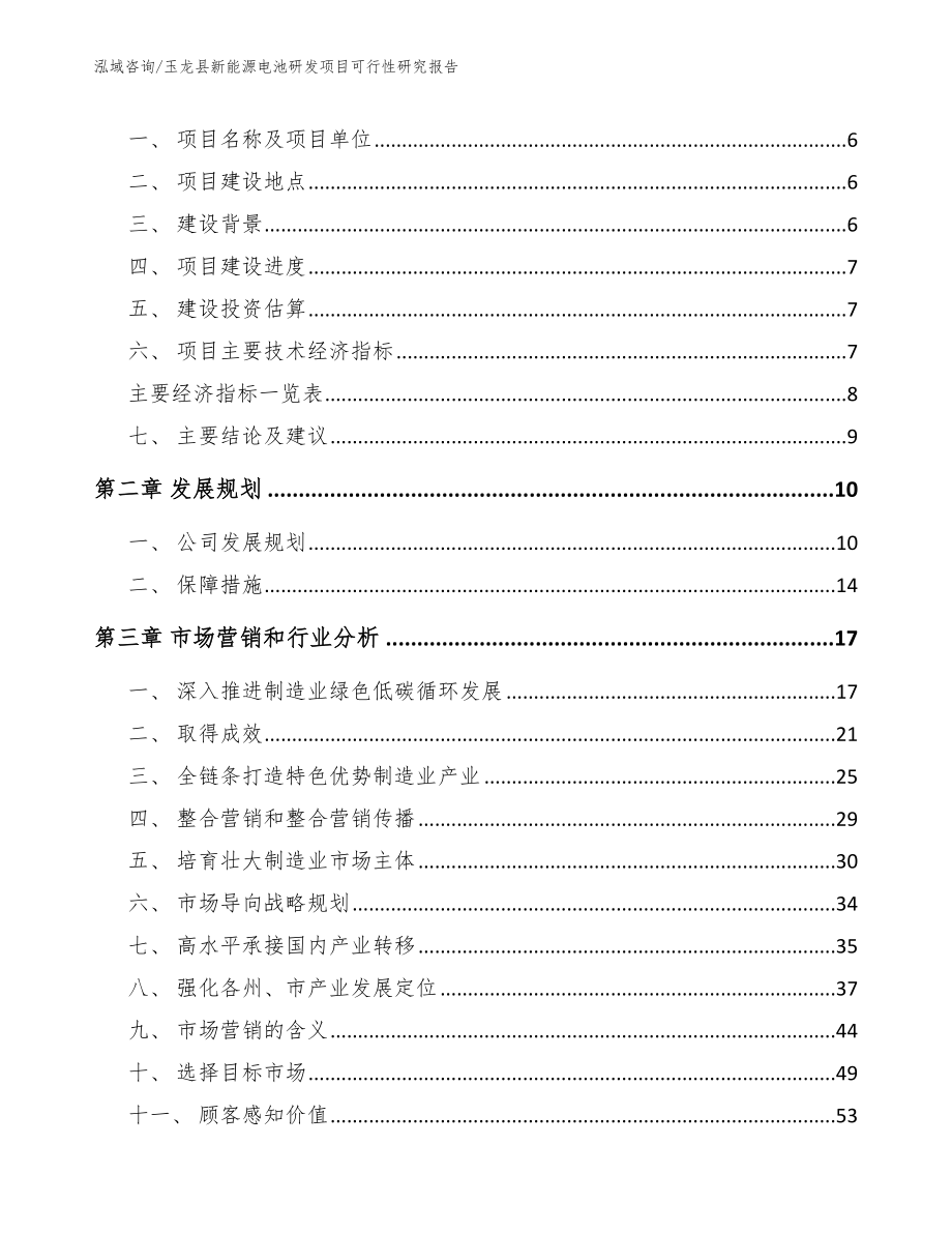 玉龙县新能源电池研发项目可行性研究报告（范文模板）_第2页