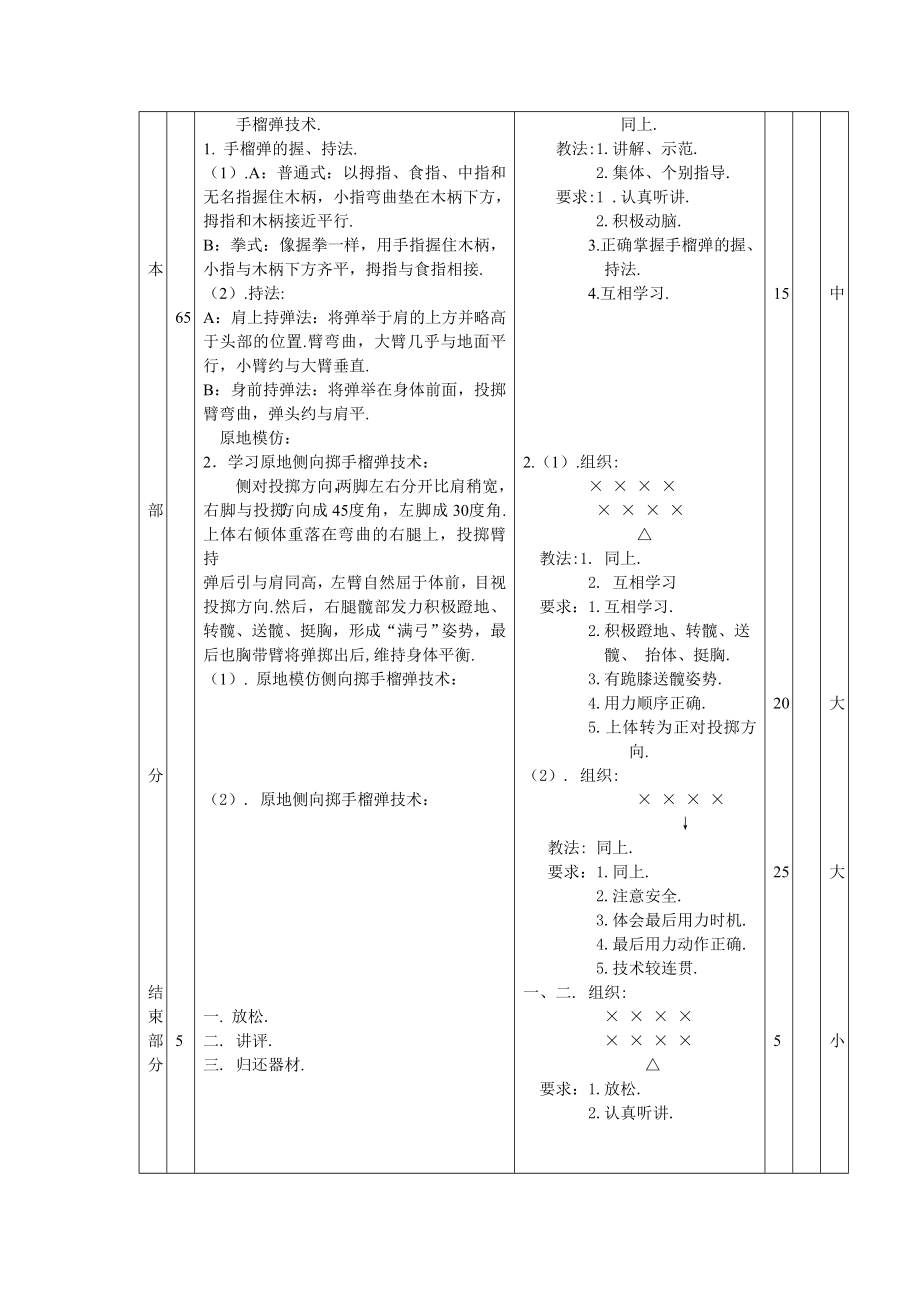 西北师大体育学院专业技术课教案课时计划西北师范大学_第3页