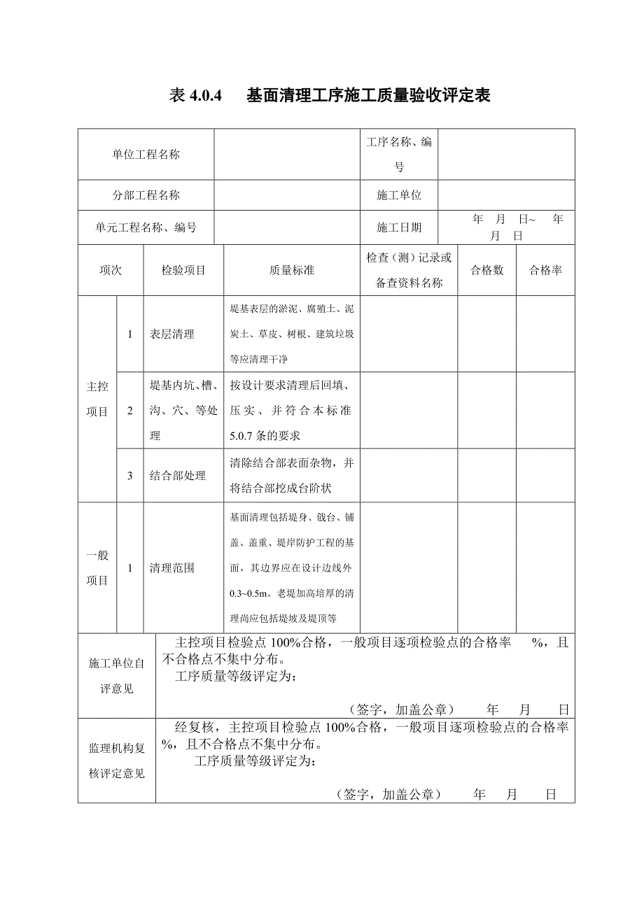 堤防工程质量验收评定表_第3页