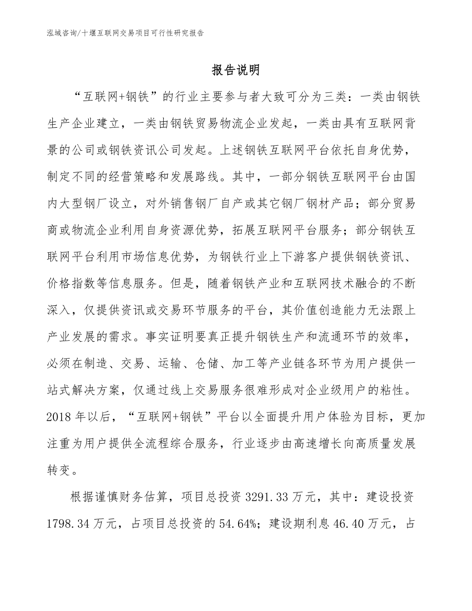 十堰互联网交易项目可行性研究报告范文_第2页