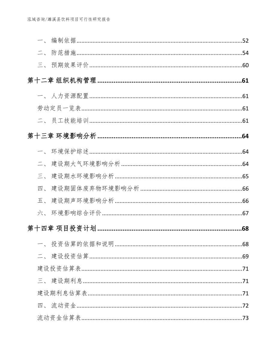 濉溪县饮料项目可行性研究报告【参考模板】_第5页