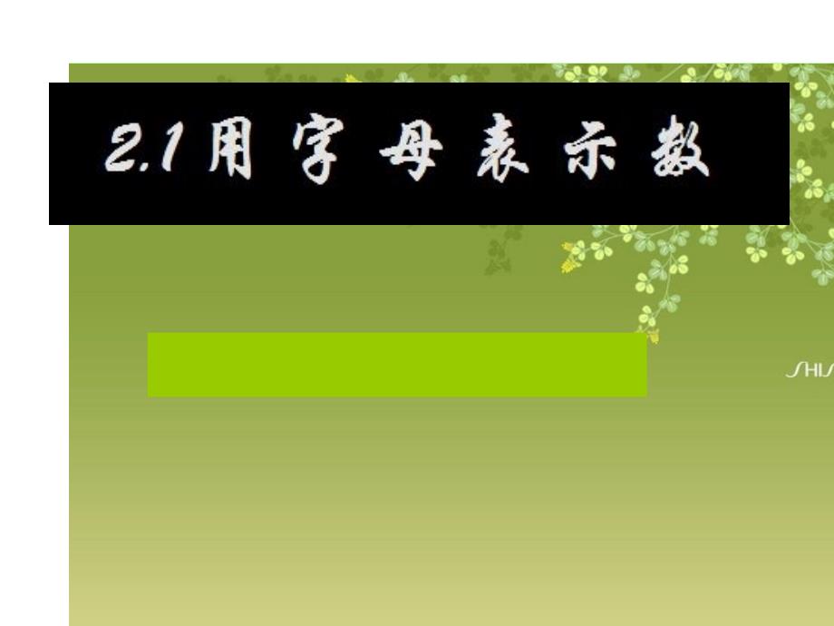 用字母表示數课件_第1页