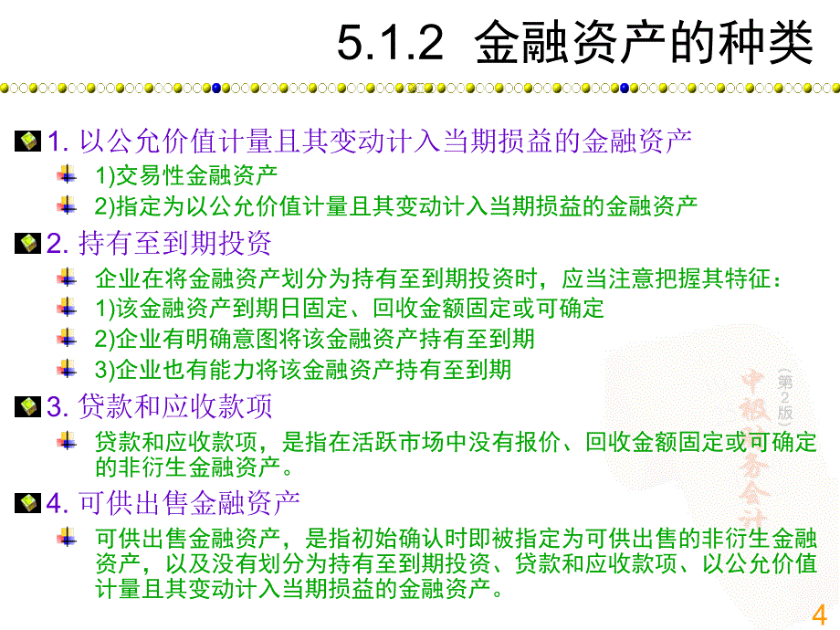 中级财务会计第2版第5章金融资产及长期股权投资_第4页