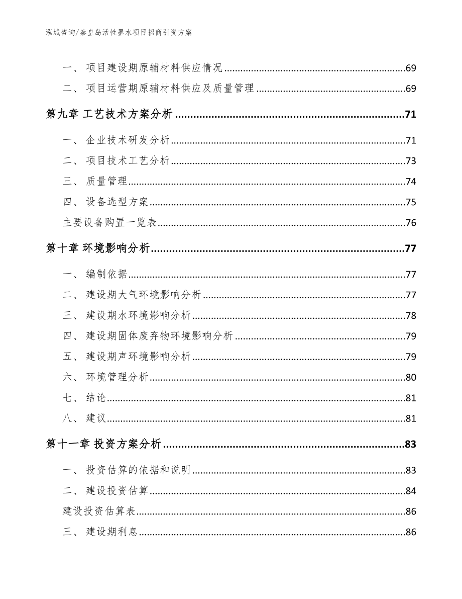 秦皇岛活性墨水项目招商引资方案_第4页