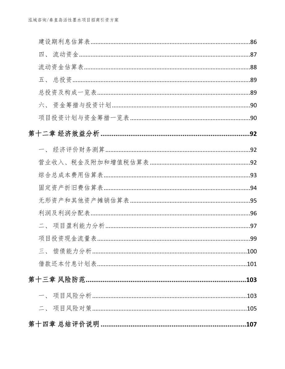 秦皇岛活性墨水项目招商引资方案_第5页