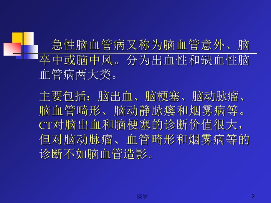 CT脑血管病诊断现代医学影像学课件PPT课件精1_第2页