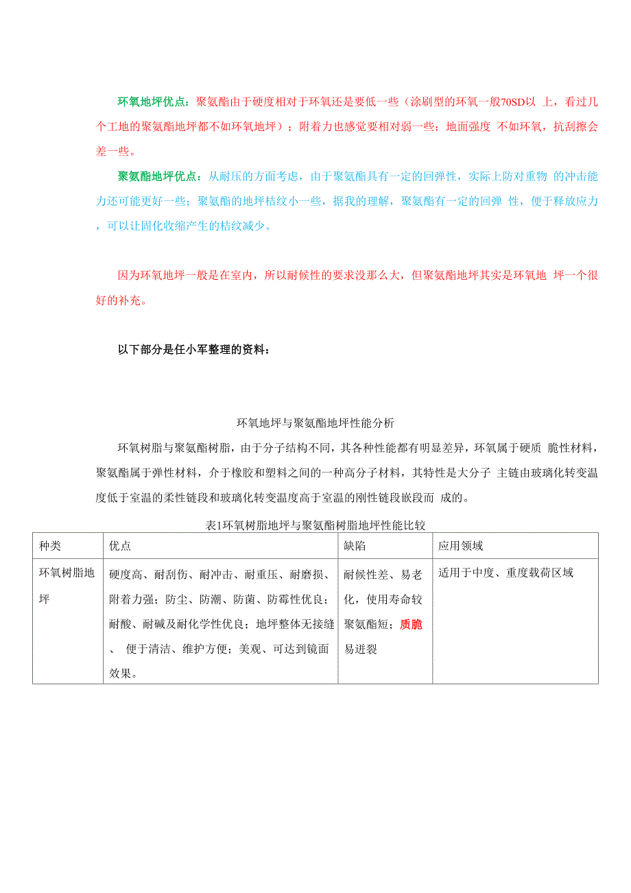 环氧与聚氨酯地坪性能对比_第1页