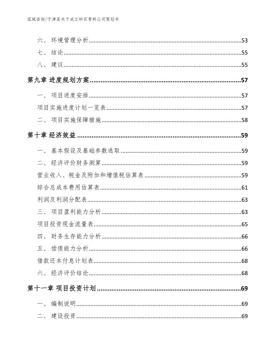 宁津县关于成立砂石骨料公司策划书（模板参考）_第5页