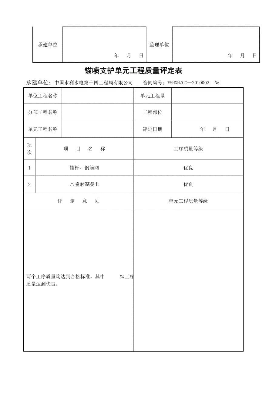 喷锚支护验收表格_第5页