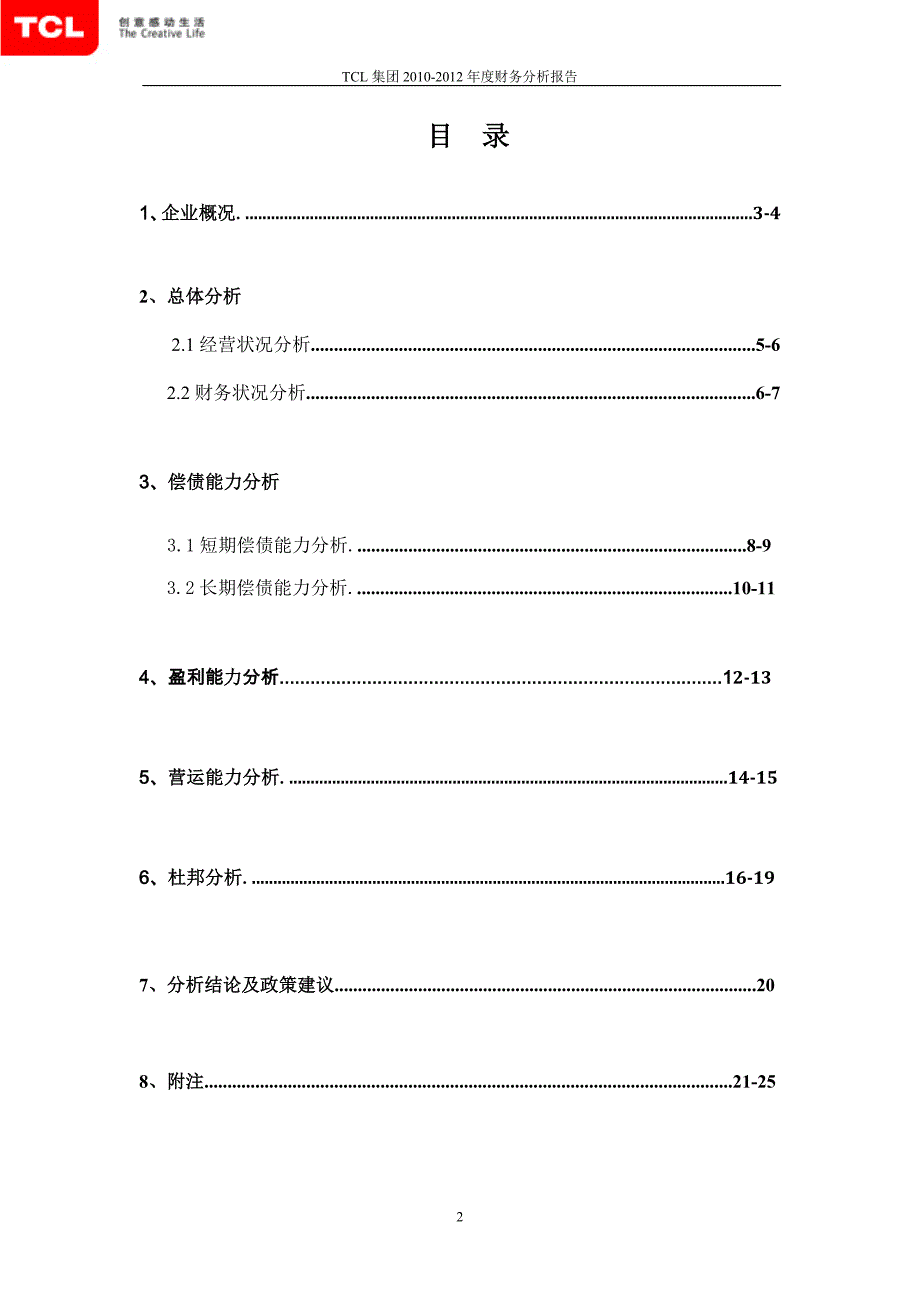 TCL集团财务分析报告_第2页