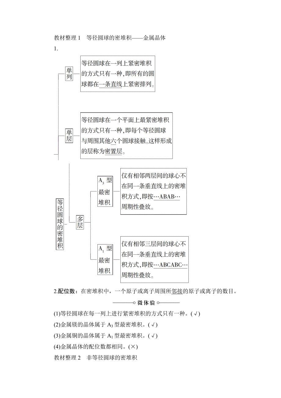 新编鲁科版化学选修3教师用书：第3章 第1节 认识晶体 Word版含解析_第5页