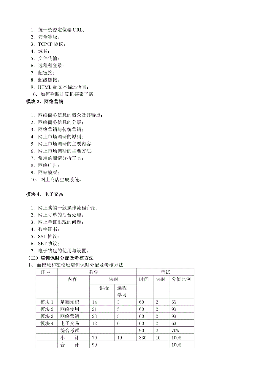 考试培训大纲(助理电子商务师)_第3页