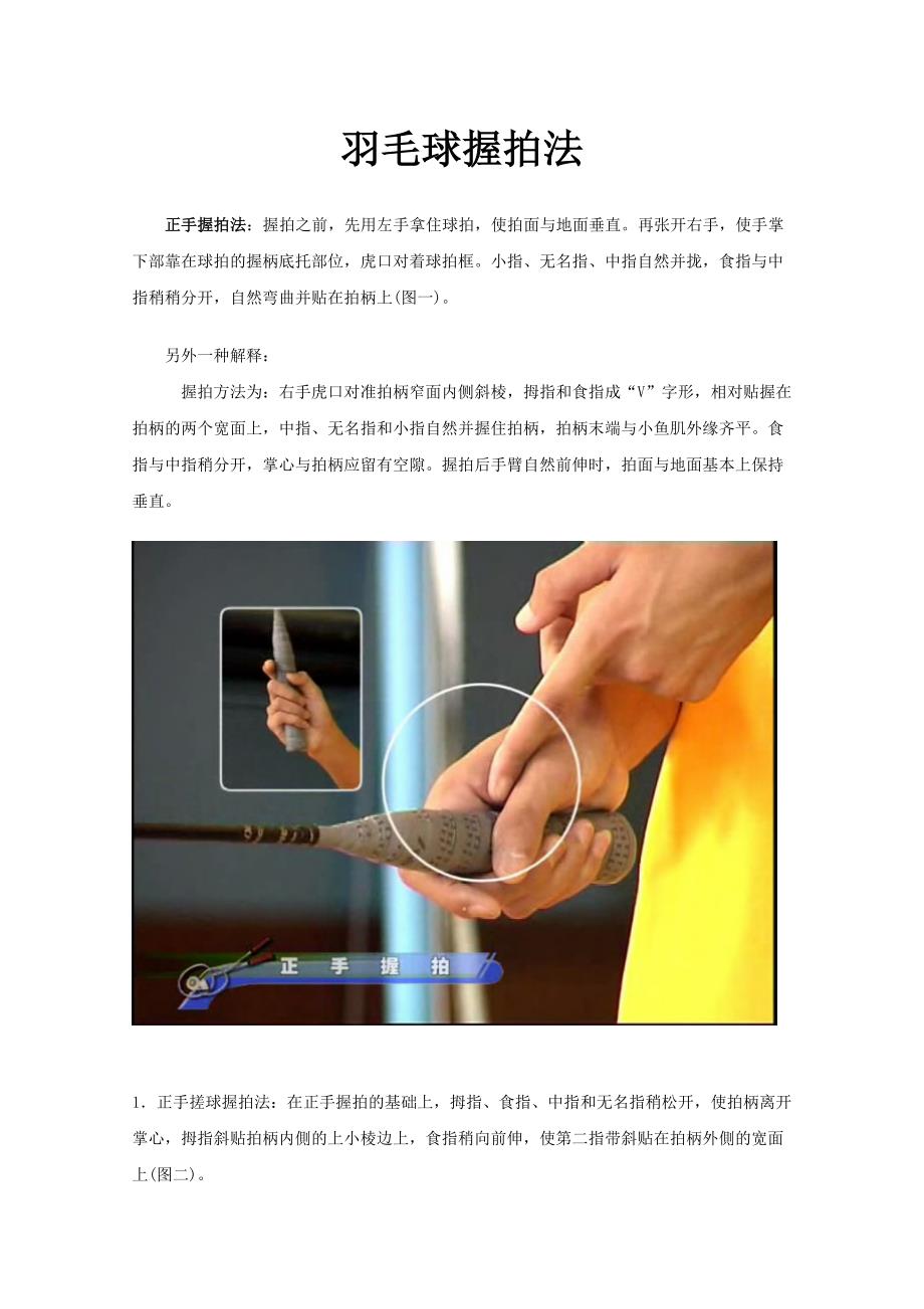 羽毛球握拍法.doc_第1页